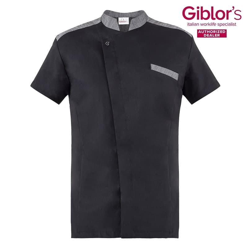 Veste de Cuisine Homme Enea Noir GIBLOR'S