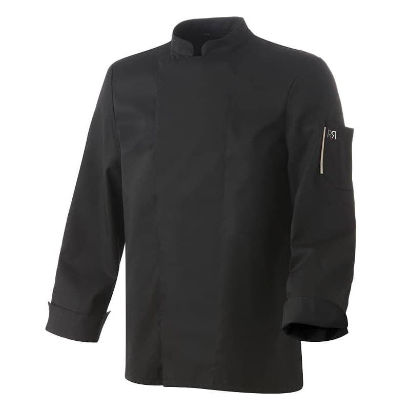 Veste de Cuisine Unisexe Nero Manches Longues Robur