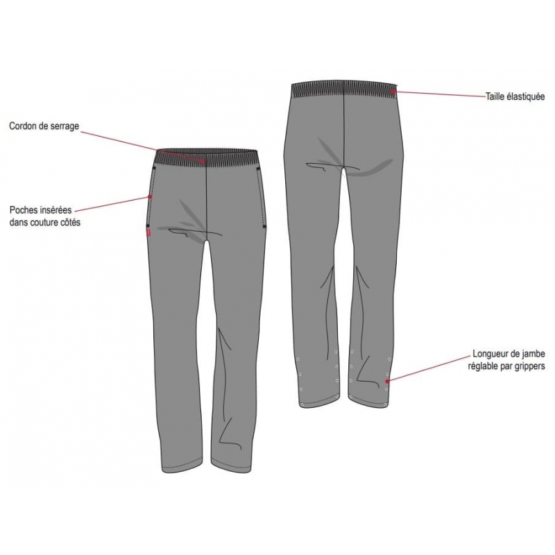Pantalon de Cuisine Unisexe Reglisse Lafont