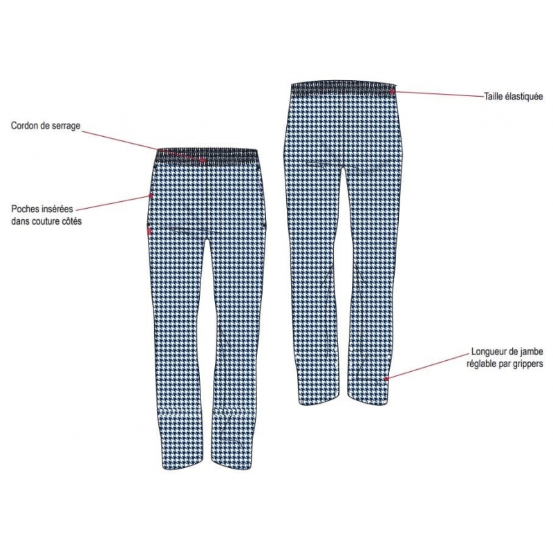 Pantalon de Cuisine Unisexe Reglisse Lafont