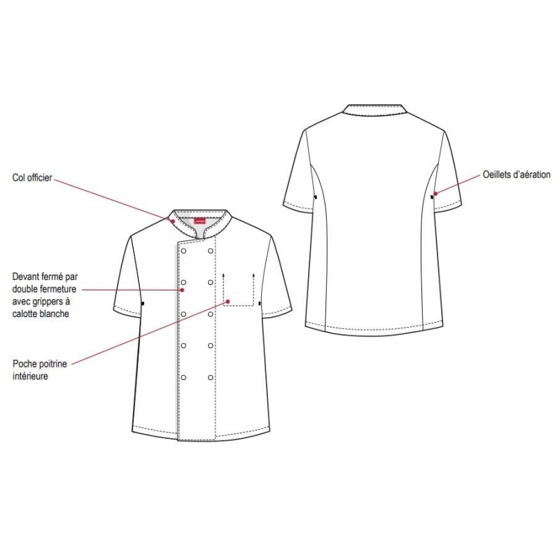 Veste de Cuisine Homme Peeler Blanc Lafont