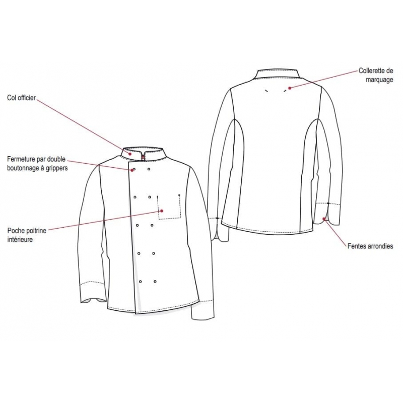 Veste de Cuisine Homme Butcher Blanc Lafont