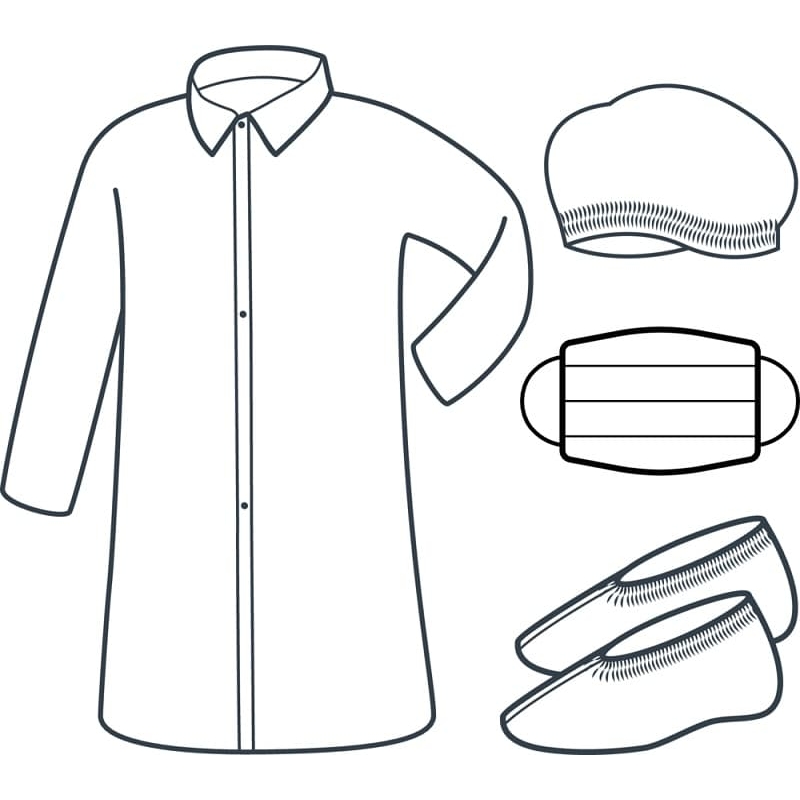 Kit visiteur jetable agroalimentaire Dela Plus - Lot de 100