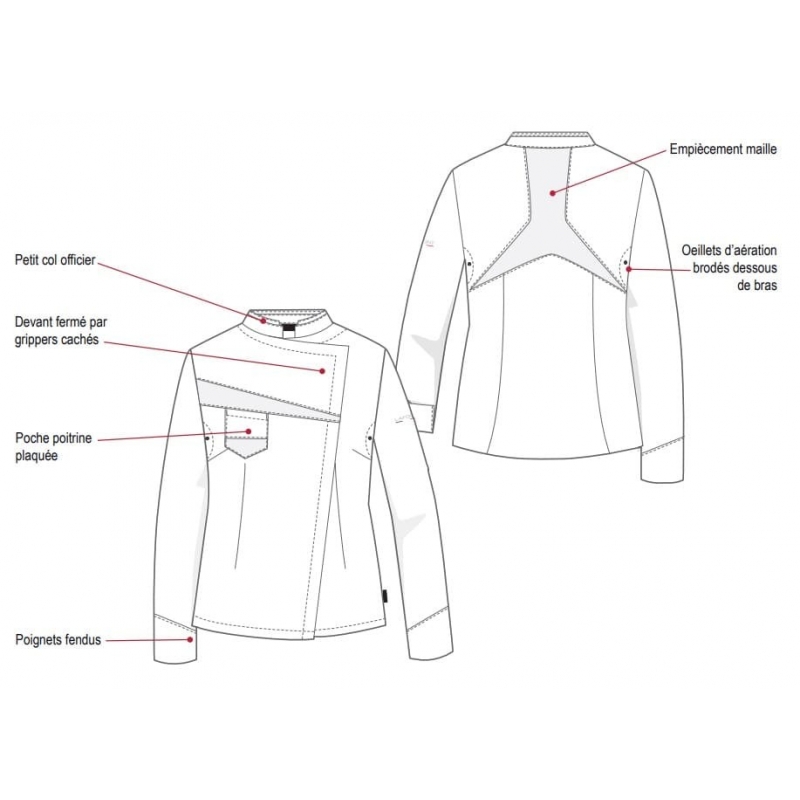 Veste de Cuisine Femme Nutmeg Lafont