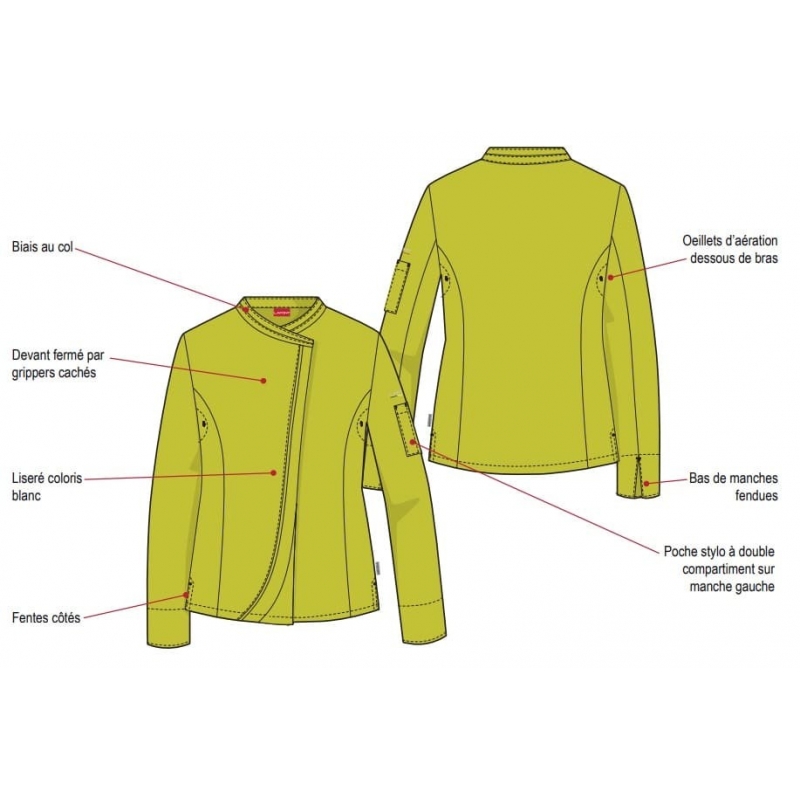 Veste de Cuisine Femme Saffron Lafont