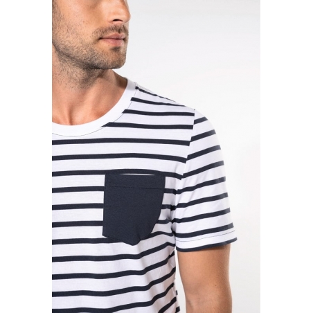 T-shirt marinière avec poches Homme K378 Kariban T-shirt marinière avec poches Homme K378 Kariban