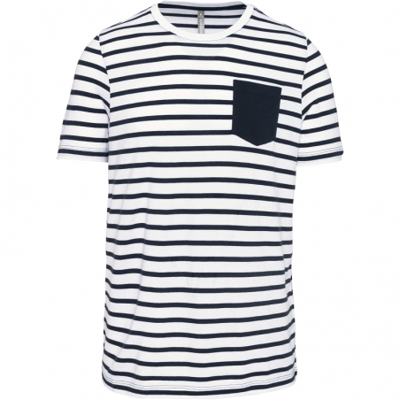 T-shirt marinière avec poches Homme K378 Kariban T-shirt marinière avec poches Homme K378 Kariban