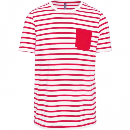 T-shirt marinière avec poches Homme K378 Kariban T-shirt marinière avec poches Homme K378 Kariban