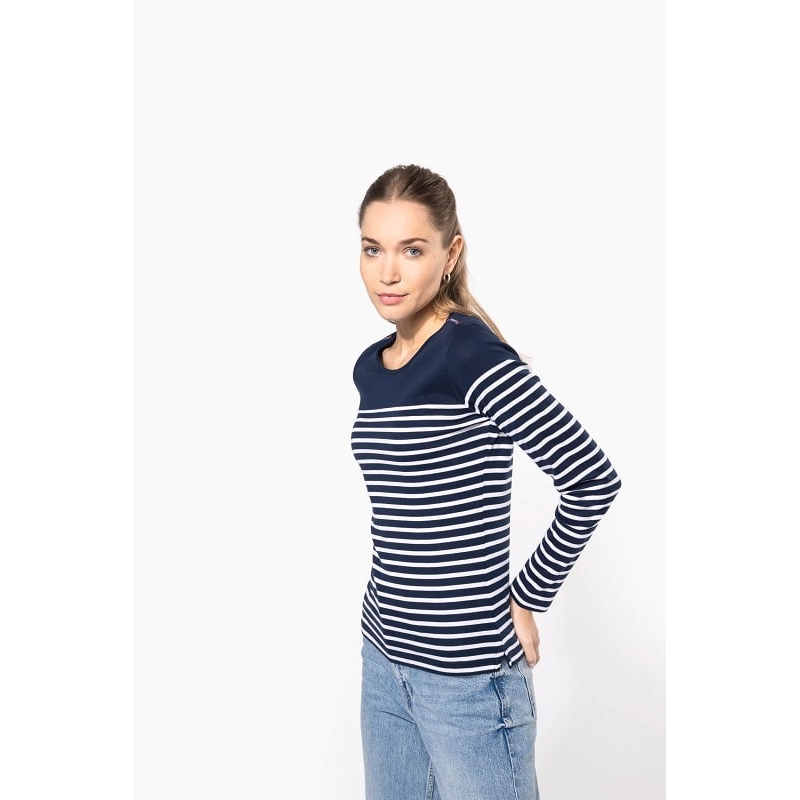T-shirt marinière manches longues Femme K386 Kariban