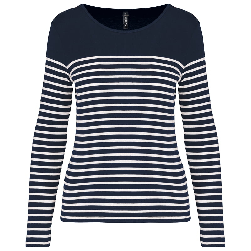 T-shirt marinière manches longues Femme K386 Kariban