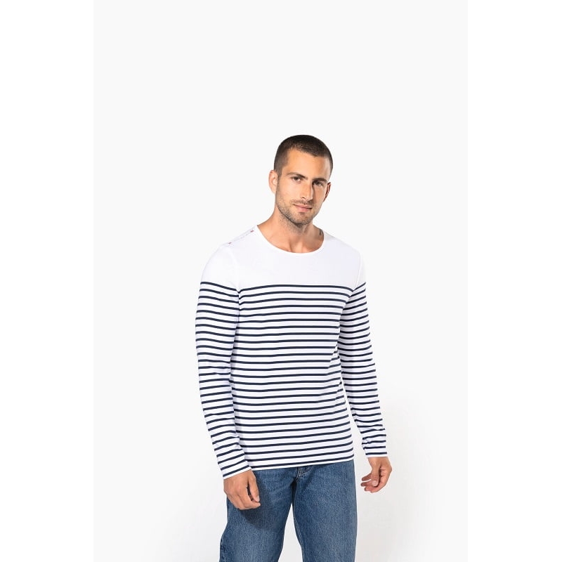 T-shirt marinière manches longues Homme K366 Kariban