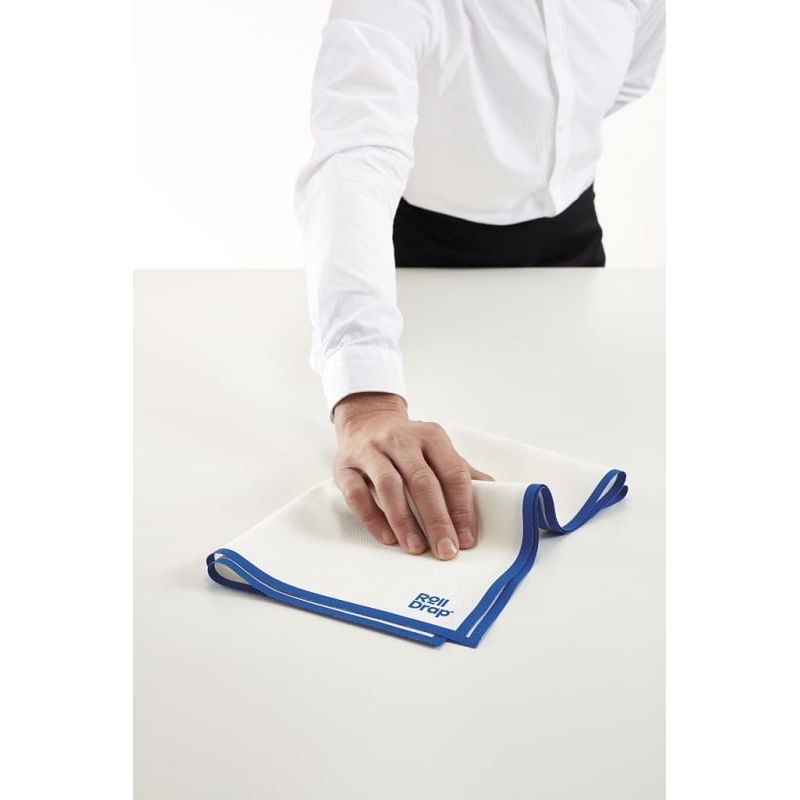 Rouleau de 10 torchons multi-usage liseré bleu Roll Drap