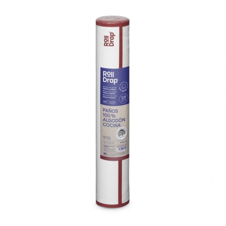 Rouleau de 10 torchons multi-usage liseré rouge Roll Drap Rouleau de 10 torchons multi-usage liseré rouge Roll Drap
