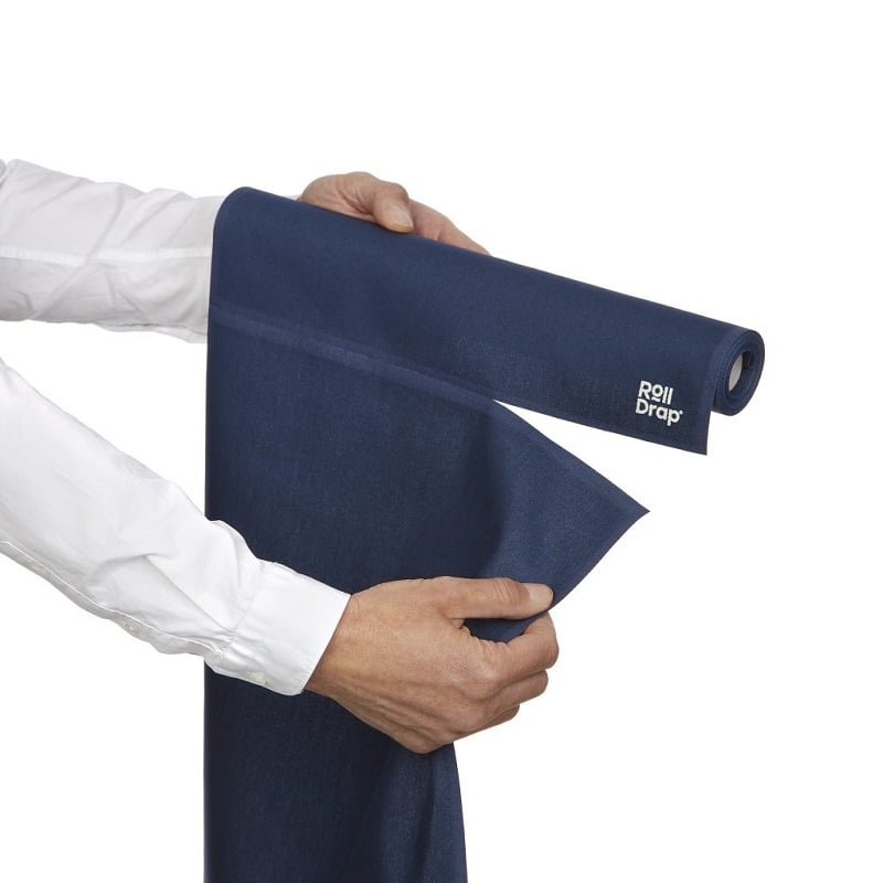 Rouleau de 10 torchons de service bleu petrole Roll Drap