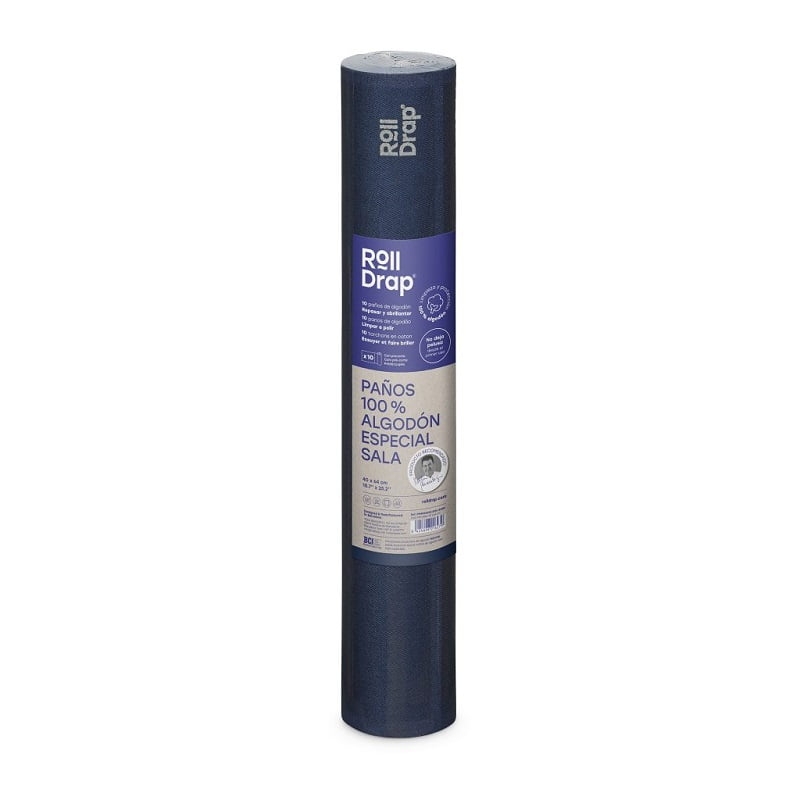 Rouleau de 10 torchons de service bleu petrole Roll Drap