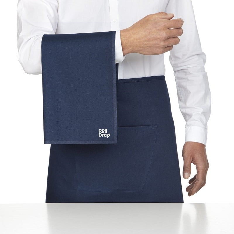 Rouleau de 10 torchons de service bleu petrole Roll Drap