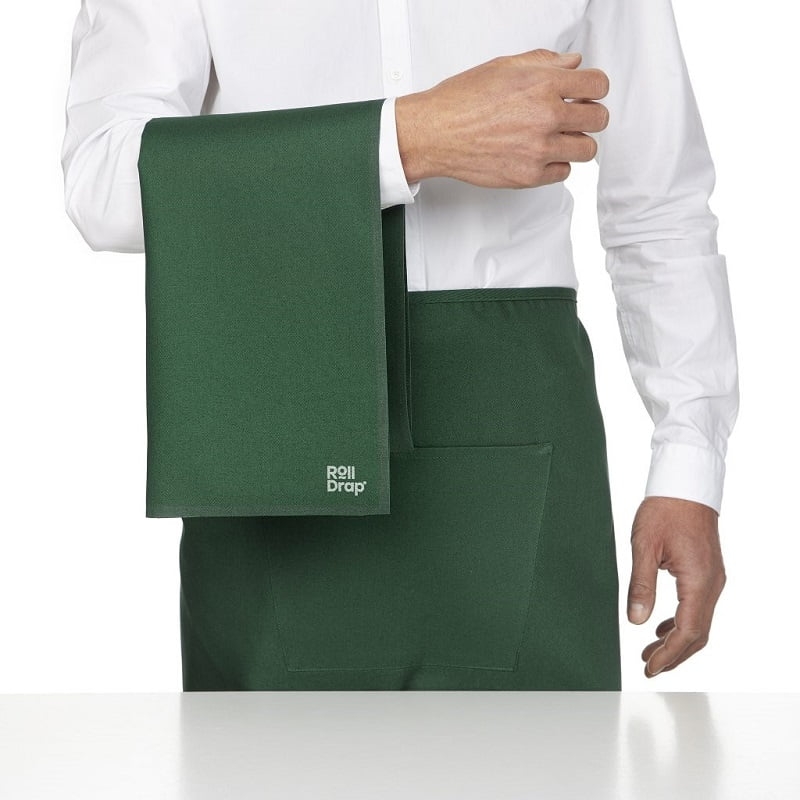 Rouleau de 10 torchons de service vert Roll Drap