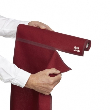 Rouleau de 10 torchons de service bordeaux Roll Drap