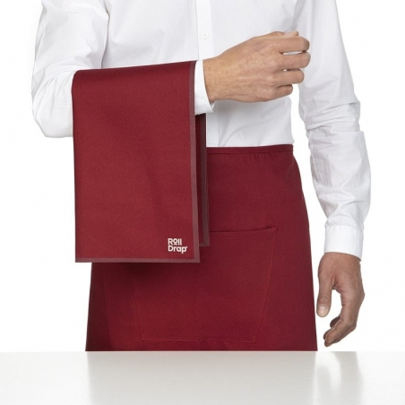 Rouleau de 10 torchons de service bordeaux Roll Drap