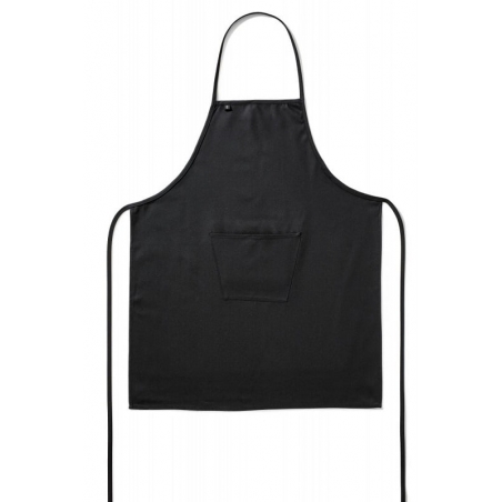 Tablier de cuisine avec bavette et poche noir Roll Drap Tablier de cuisine avec bavette et poche noir Roll Drap