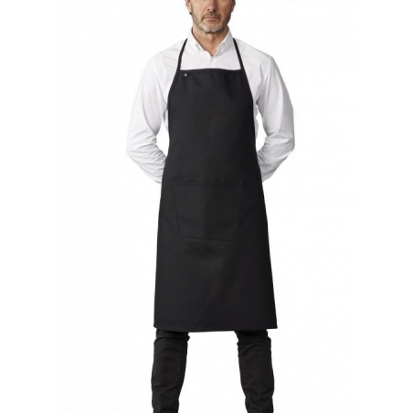 Tablier de cuisine avec bavette et poche noir Roll Drap Tablier de cuisine avec bavette et poche noir Roll Drap