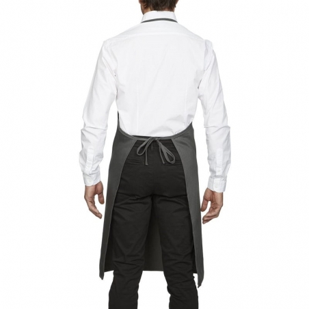 Tablier de cuisine avec bavette et poche gris anthracite Roll Drap Tablier de cuisine avec bavette et poche gris anthracite Roll Drap