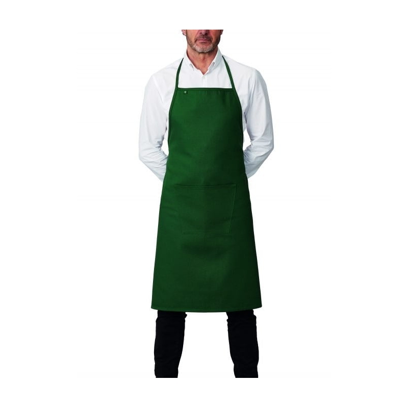 Tablier de cuisine avec bavette et poche vert Roll Drap