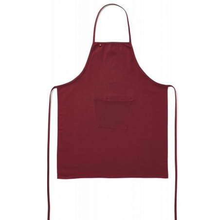 Tablier de cuisine avec bavette et poche bordeaux Roll Drap Tablier de cuisine avec bavette et poche bordeaux Roll Drap