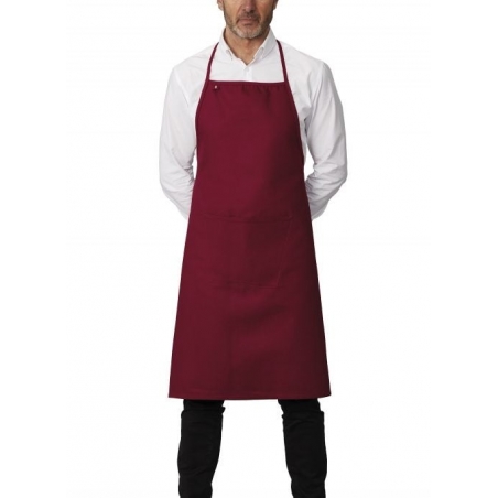 Tablier de cuisine avec bavette et poche bordeaux Roll Drap Tablier de cuisine avec bavette et poche bordeaux Roll Drap