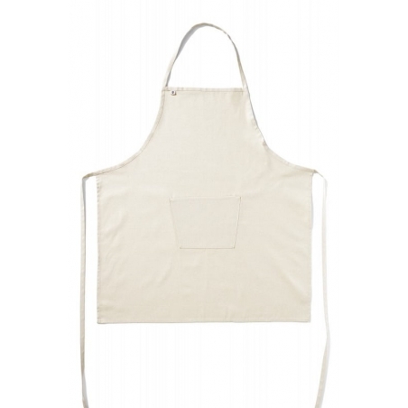 Tablier de cuisine avec bavette et poche ecru Roll Drap Tablier de cuisine avec bavette et poche ecru Roll Drap