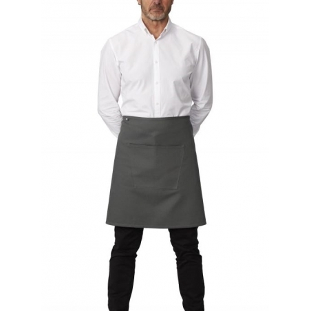 Tablier mi-long avec poche gris anthracite Roll Drap Tablier mi-long avec poche gris anthracite Roll Drap