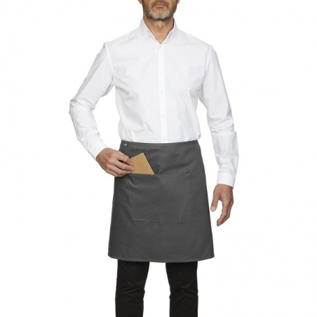Tablier mi-long avec poche gris anthracite Roll Drap Tablier mi-long avec poche gris anthracite Roll Drap