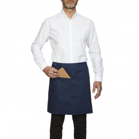 Tablier mi-long avec poche bleu pétrole Roll Drapoll Drap Tablier mi-long avec poche bleu pétrole Roll Drapoll Drap