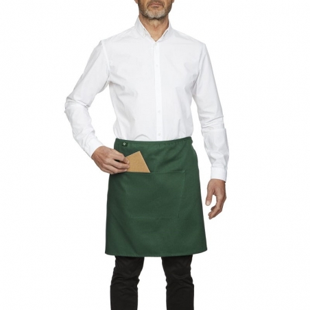 Tablier mi-long avec poche vert Roll Drap Tablier mi-long avec poche vert Roll Drap