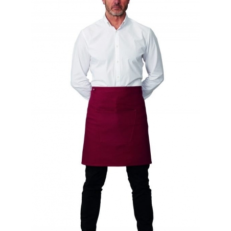 Tablier mi-long avec poche bordeaux Roll Drap Tablier mi-long avec poche bordeaux Roll Drap