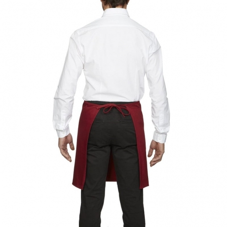 Tablier mi-long avec poche bordeaux Roll Drap Tablier mi-long avec poche bordeaux Roll Drap