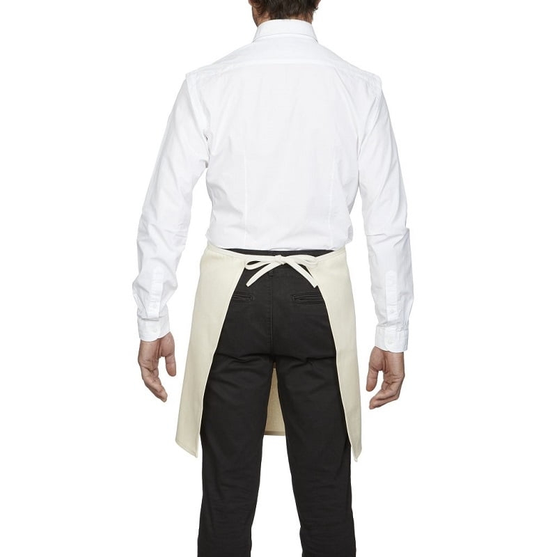 Tablier mi-long avec poche ecru Roll Drap