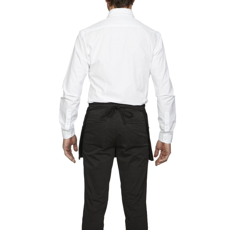 Tablier de service court à poche noir Roll Drap