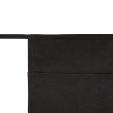 Tablier de service court à poche noir Roll Drap Tablier de service court à poche noir Roll Drap
