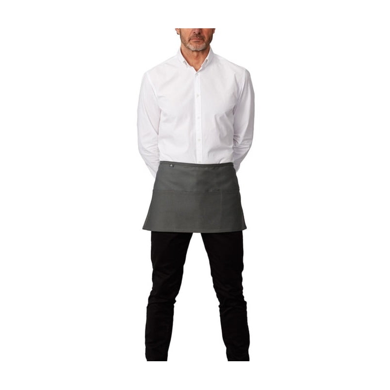Tablier de service court à poche gris anthracite Roll Drap
