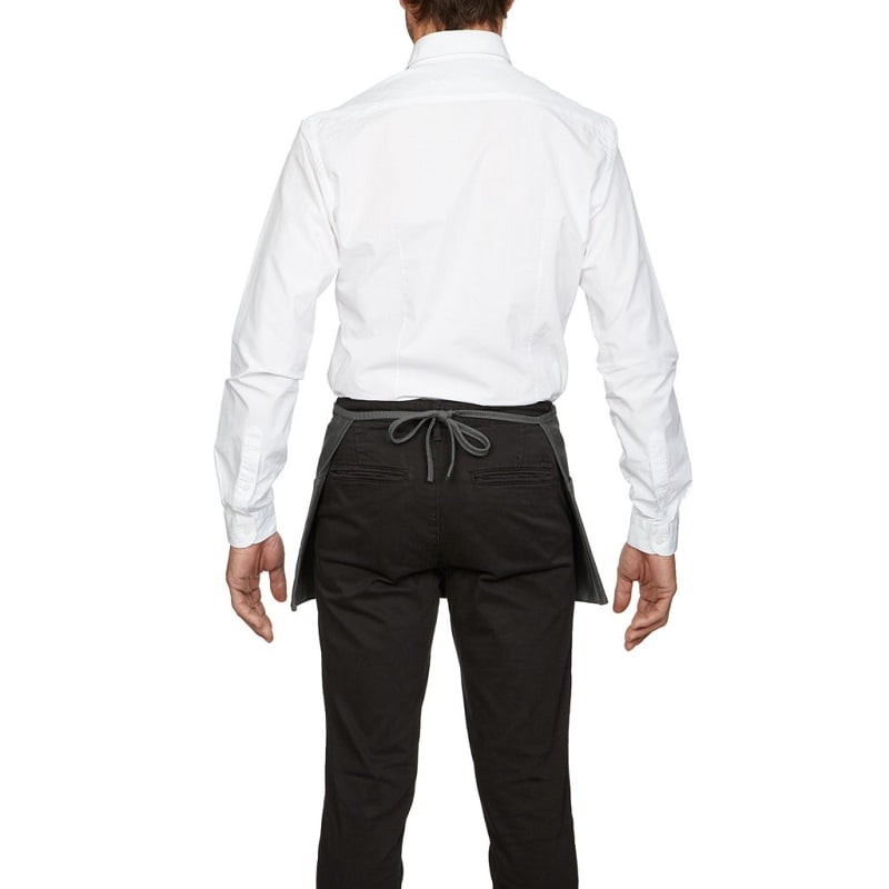 Tablier de service court à poche gris anthracite Roll Drap