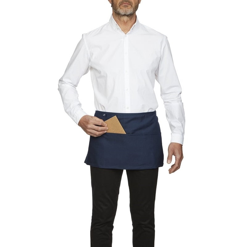 Tablier de service court à poche bleu pétrole Roll Drap