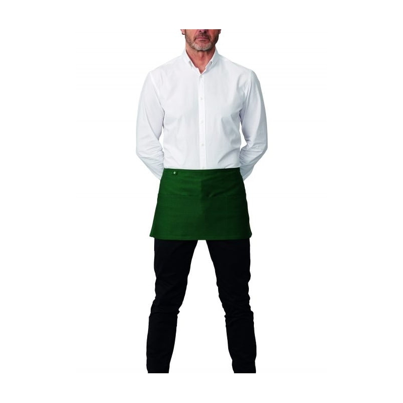 Tablier de service court à poche vert Roll Drap