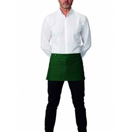Tablier de service court à poche vert Roll Drap Tablier de service court à poche vert Roll Drap