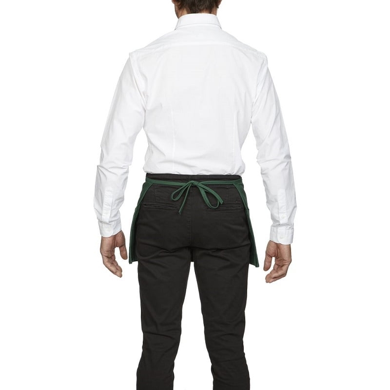 Tablier de service court à poche vert Roll Drap