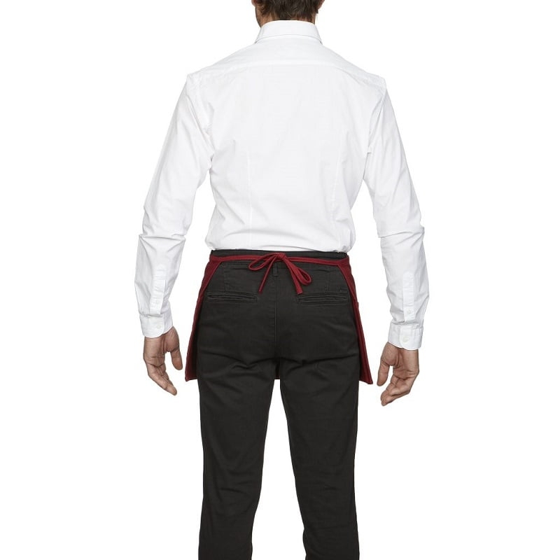 Tablier de service court à poche bordeaux Roll Drap