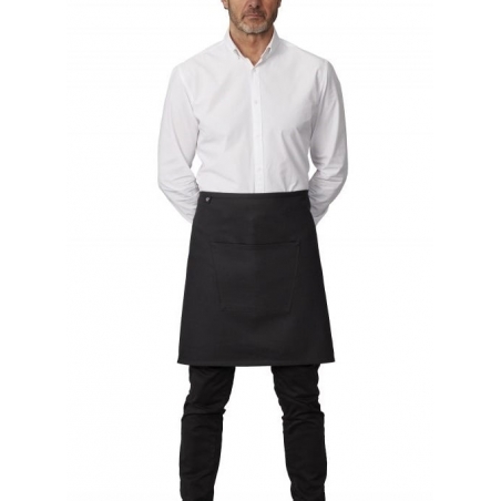 Tablier mi-long avec poche noir Roll Drap Tablier mi-long avec poche noir Roll Drap