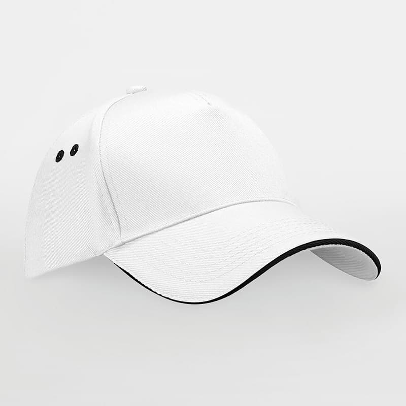 Casquette bicolore 5 panneaux pour cuisine et service B15C