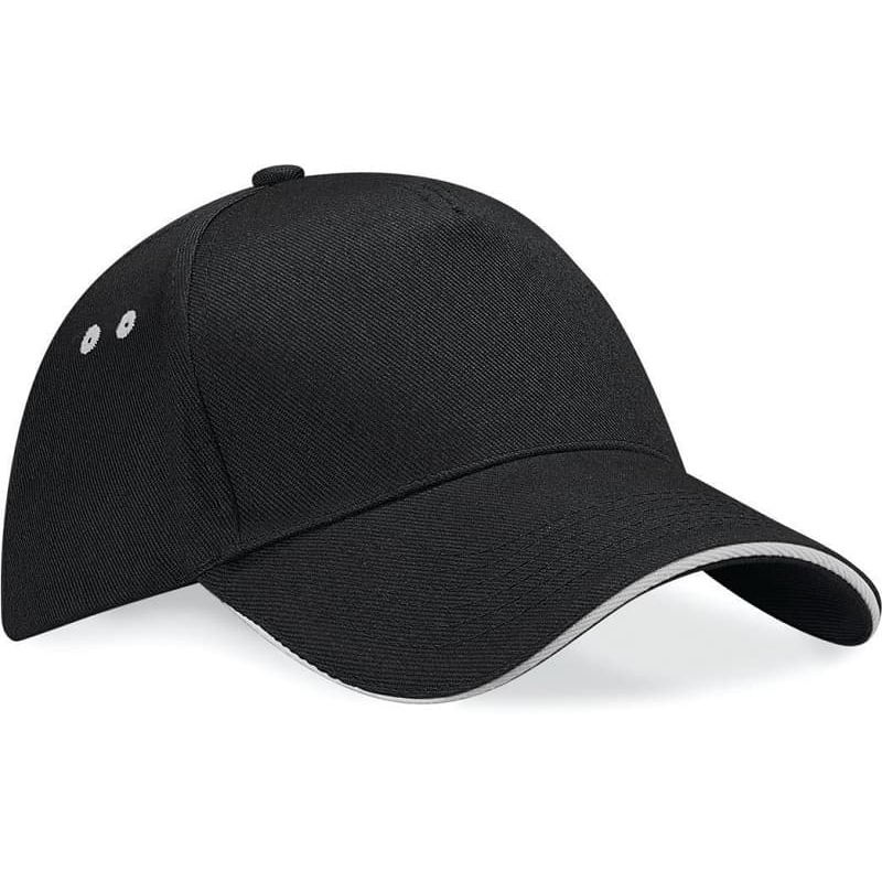 Casquette bicolore 5 panneaux pour cuisine et service B15C