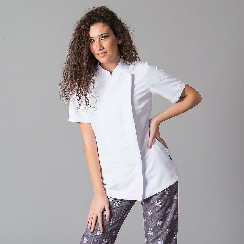 Veste cuisine femme legere manche courte Paz Gary's